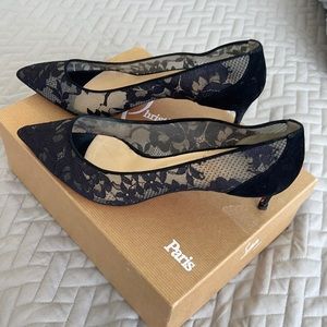 COPY - Christian Louboutin lace kitten heels